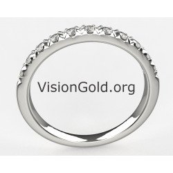 Οικονομικό Λευκόχρυσο Δαχτυλίδι Σειρέ Μισόβερο 14