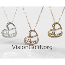 Collar de corazón para mamá-Collar de madre-Regalo de joyería