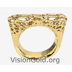 Signet Ring, Bar Ring, Stacking Ring, Statement Ring, Gold Signet Ring, Geometric Ring, Minimalist Ring, Hexagon Ring 1213
