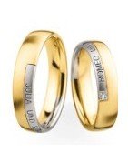 Anneaux de mariage bicolores