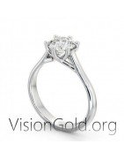 Zircon Classic Solitaire Rings