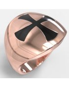 Chevalier d'argento in oro rosa | Anelli eleganti online