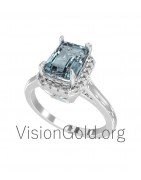 Aquamarijn ringen - VisionGold.org®